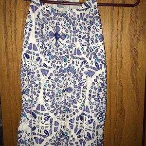 Blue, Purple, and white dress